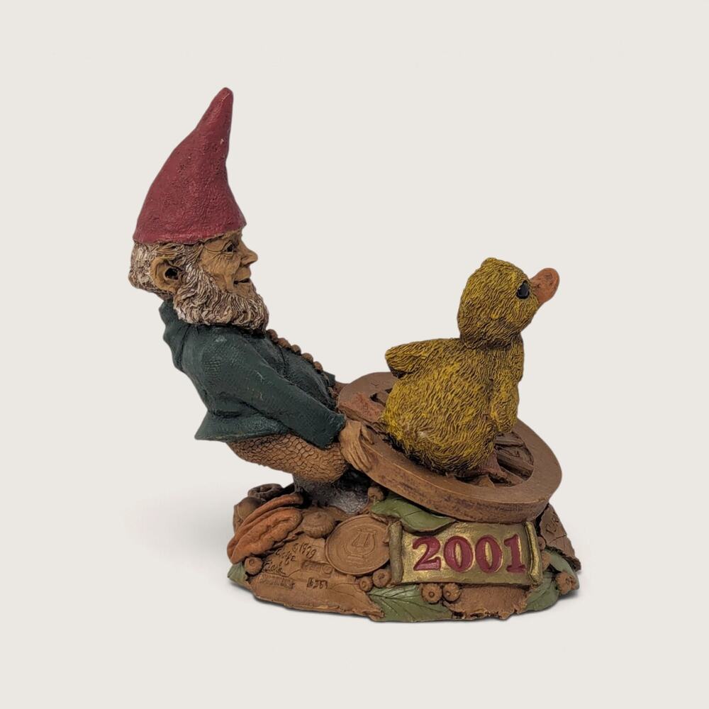 Vintage 2001 Tom Clark Dual Signed Turn of the Century Gnome Figurine